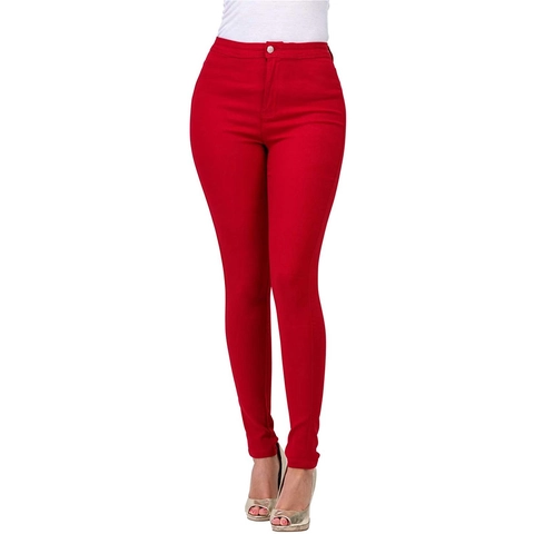Damen Skinny Jeans Mit Hoher Taille Elastische Slim Fit Denim Lange Hose Lässig Mehrfarbig