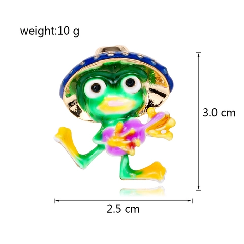 Simpatica Spilla a Forma di Rana Cartone Animato in Lega di Zinco Smalto Pin Distintivo Animale per Donna Bambini Gioielli