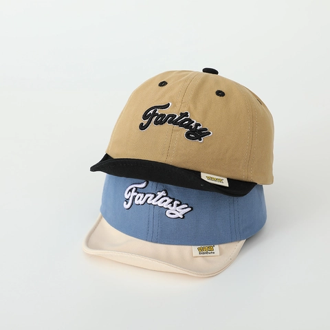 Gorra De Béisbol Infantil Mezcla Algodón Ala Suave Bordado Fantasy Bloque De Color Sombrero Sol Exterior