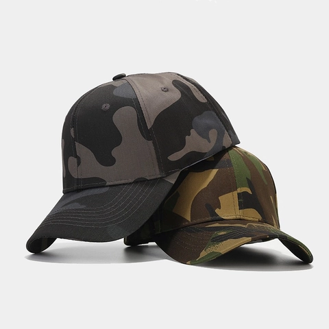 Camouflage Baseball Cap Cotton Twill Outdoor Sun Protection Adjustable Vintage Military Sport Hat Unisex