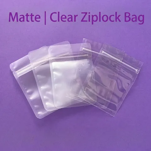 Resealable Ziploc Packaging Bags Plastic Frosted Transparent Thickened Waterproof For Food Jewelry Storage