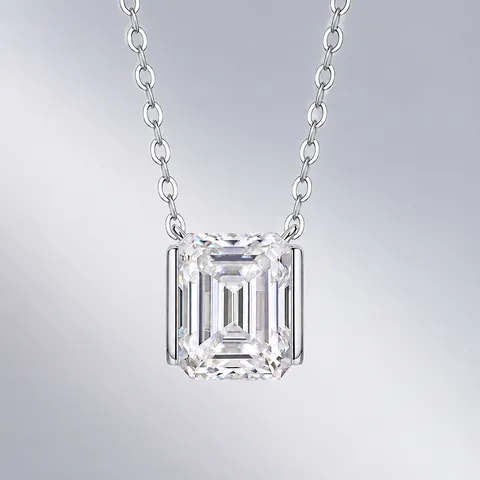 Collana con Ciondolo a Marchesa in Argento Sterling S925 Moissanite per Donna Collana Minimalista a Taglio Marchesa Gioielli Regalo