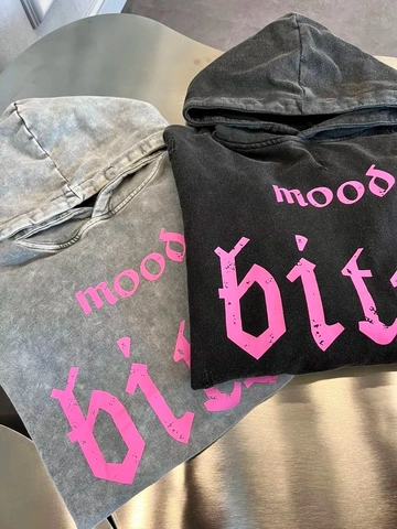 Women Hoodies Washed Vintage Oversized Streetwear Gothic Letter Print Cotton Blend Pullover Long Sleeve