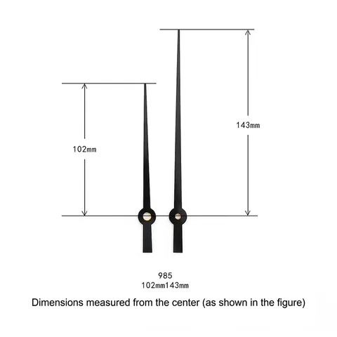 Minimalist Aluminum Clock Hands 985 Hour Minute Hands With Brass Bushing For Quartz Wall Clock DIY Repair Replacement