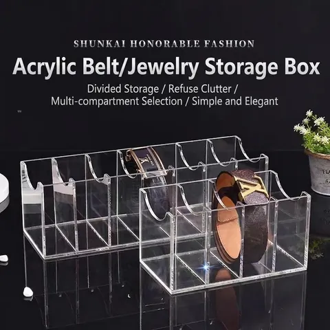 Acryl Gürtel Organizer Box Transparent Mehrgitter Aufbewahrungsbox Für Schrank Schreibtisch Platzsparend Anzeigebehälter