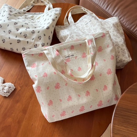 Borsa A Mano In Tela Con Stampa Floreale Piccola Borsa In Cotone Con Chiusura A Zip Per Pranzo Bento Uso Quotidiano