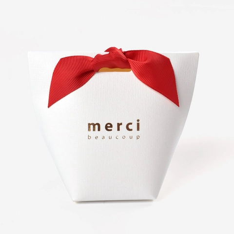 Merci Korean Gift Box Ribbon Polyester Decorative Bow Satin Webbing For Wedding Anniversary Gift Wrapping Ornaments Decor
