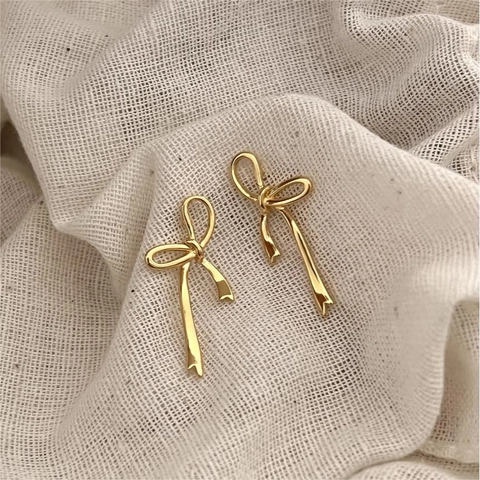 925 Sterling Silver Bowknot Stud Earrings For Women Minimalist Korean Style Elegant Bow Jewelry Accessory