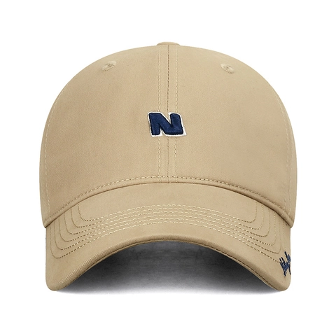 Gorra De Béisbol De Algodón Bordado Letra N Hebilla Metal Ajustable Protección Solar Visera Curva Casual Deporte