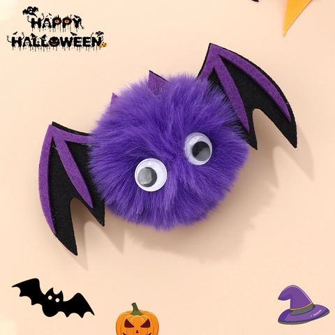 Halloween Lila Plüsch Fledermaus Haarspange Für Kinder Party Kostüm 3D Filz Flügel Eule Kopfschmuck Handgefertigt Deko