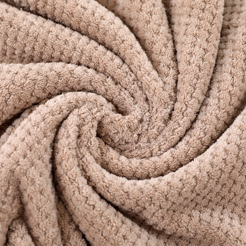 Serviette De Bain Épaissie En Velours Corail Super Absorbante Séchage Rapide Gaufre Douce Pour Salle De Bain