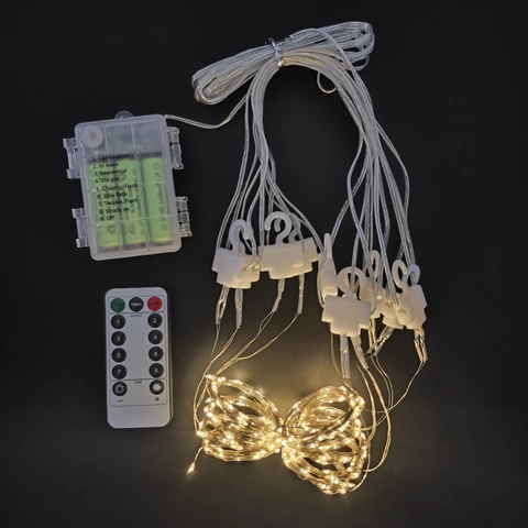 Led Curtain String Lights Copper Wire Remote Control Usb Solar Battery Powered Waterproof For Christmas Wedding Party Window Decor