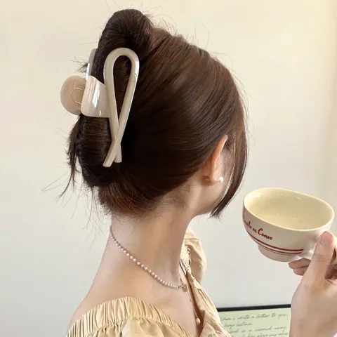Große Haarklammer Kunststoff Acryl Schmetterlingsknoten Elegant Rutschfest Haarnadel Für Damen Minimalistisches Styling