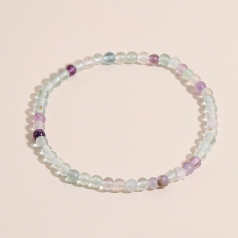 Natural Stone Beaded Bracelet Round Crystal Amethyst Energy Healing Friendship Jewelry For Women Men Elastic Stretch