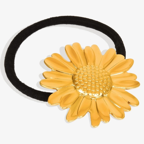 Élastique À Cheveux Marguerite Acier Inoxydable 304 Métal Corde À Cheveux Élastique Style Ins Support Queue De Cheval Pour Femmes