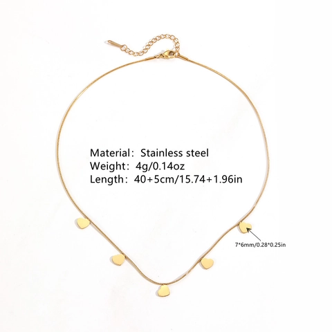 Collar De Acero Inoxidable Minimalista Con Múltiples Dijes De Corazón Estrella Mariposa Cadena De Serpiente Joyería Mujer