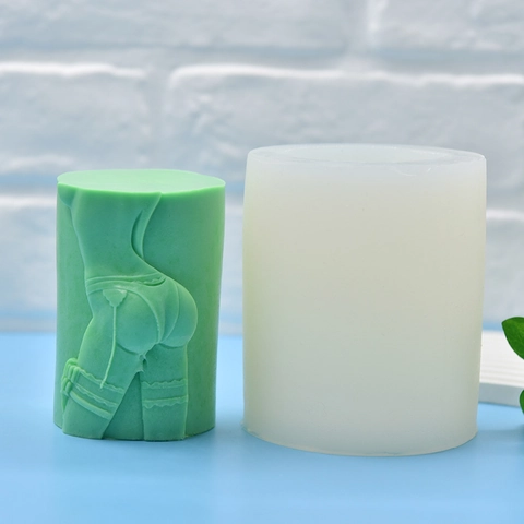 Cylindrical Silicone Mold For Candle Making Female Body Relief DIY Craft Soap Cake Baking Mousse Mold