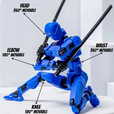 Multi Jointed Movable Action Figure 3D Printed Plastic Mannequin Stress Relief Desktop DIY Assembly Toy
