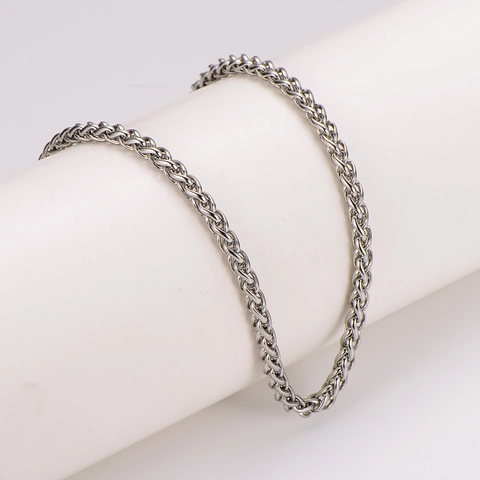 Herren Halskette Aus Edelstahl Weizenkette Dragon Bone Hip Hop Punk Stil Trendiger Minimalistischer Schmuck