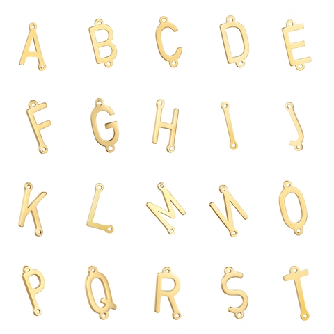 Stainless Steel Initial Necklace Alphabet Letter Pendant Gold Rose Gold Tone Chic Jewelry For Women Gift