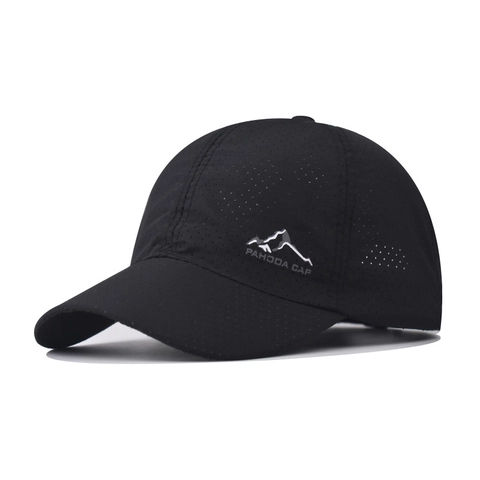 Berretto Da Baseball In Mesh Traspirante Ad Asciugatura Rapida Ricamo Cima Della Montagna Unisex Sport All Aperto Cappello