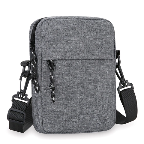 Men Crossbody Bag Lightweight Oxford Cloth Small Shoulder Phone Pouch For Outdoor Travel Casual Sporty Minimalist