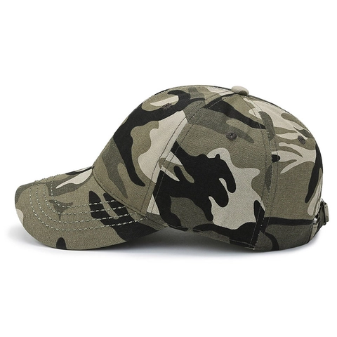 Gorra De Béisbol Algodón Camuflaje Color Sólido Deporte Al Aire Libre Protección Solar Ajustable Visera Curva Unisex Sombrero