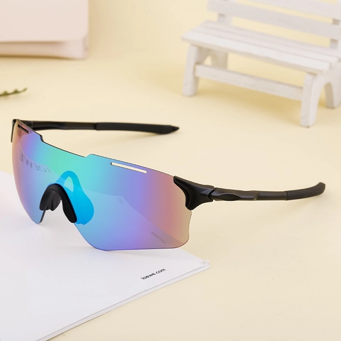 Lunettes De Soleil De Cyclisme Sportives UV400 Protection PC Lentille Colorée Intégrée Coupe-Vent Pour Hommes Femmes
