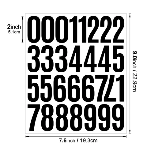 Adesivi Numerici In Vinile Impermeabili Autoadesivi Sagomati Per Cassetta Postale Armadietto Classificazione Colorata
