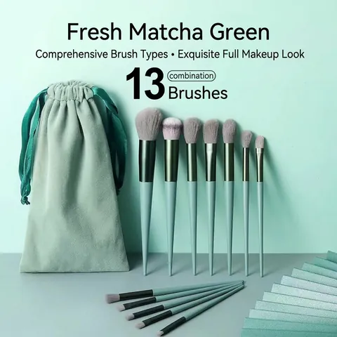 Professional Makeup Brushes Collection Soft Synthetic Fiber Bristles Face Eye Shadow Foundation Powder Cosmetic Brushes Storage Bag