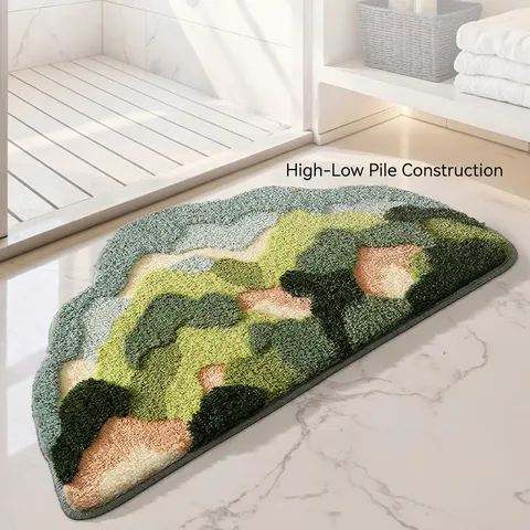 Rutschfeste Badematte Saugfähig Cartoon Beflockte Badteppich Weiche Mikrofaser Plüsch Bodenmatte Für Bad Schlafzimmer