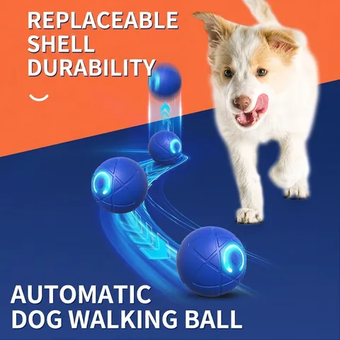 Smart Interactive Dog Toy Ball Automatic Rolling Jumping LED Lights Rechargeable ABS TPR For Puppies Small Dogs