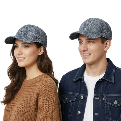 Casquette De Baseball En Coton Denim Motif Rayures De Pluie Vintage Réglable Protection Solaire Chapeau Décontracté Unisexe