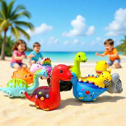 Cartoon Dinosaur Inertia Toy Car Mini Animal Pull Back Sliding Vehicle Plastic Educational Novelty Gift For Kids Boys
