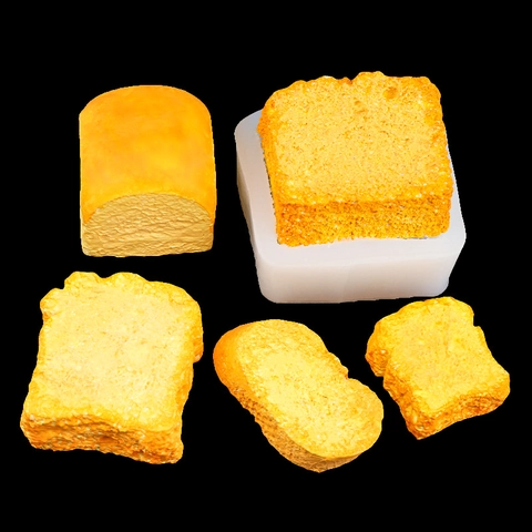 Silikon Brot Toast Form Realistische Geschnittene Laib Für DIY Squishy Seife Ton Fondant Kuchen Schokolade Backen Handwerk