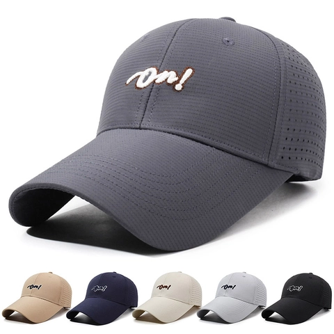 Cappello Da Baseball Traspirante Mesh Perforato Al Laser Asciugatura Rapida Protezione Solare Sport All'aperto Regolabile