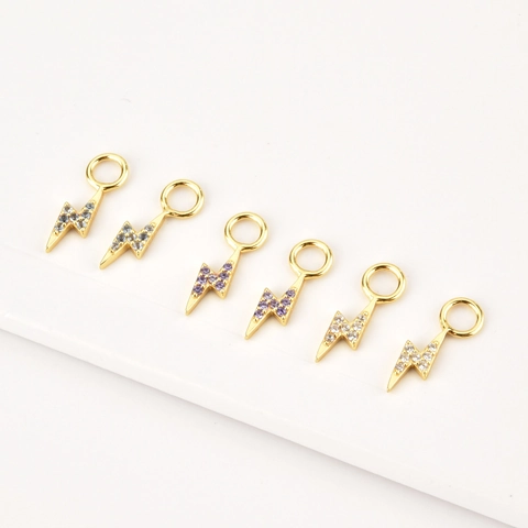 Orecchini A Fulmine Argento Sterling 925 Placcato Oro Con Zirconia Cubica Scintillante Gioielli Eleganti