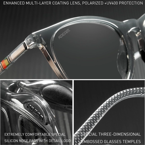 Polarized Sunglasses UV400 Protection TAC Lens PC Frame Outdoor Sports Driving Italian Design Unisex Eyewear