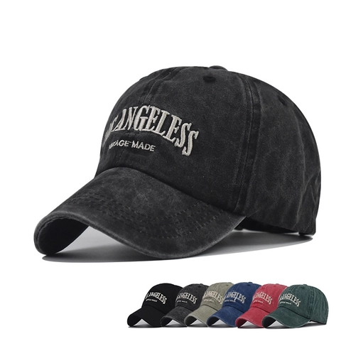 Cappello Da Baseball In Cotone Lavato Vintage Ricamato Lettera Retro Regolabile Outdoor Dad Hat Per Uomo Donna