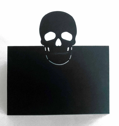 Halloween Laser Cut Pearlescent Paper Place Cards Witch Skull Pumpkin Bat Silhouette Table Decoration Cards For Party