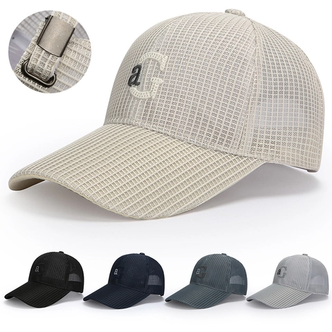 Gorra De Béisbol De Malla Transpirable Protección Solar Al Aire Libre Casual Bordado De Letras Ajustable Deporte Unisex