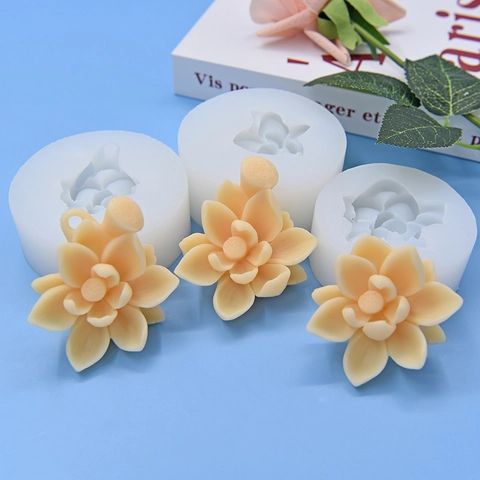 Lotusblume Silikonform Für DIY Kuchen Backen Handgemachte Seife Kerze Aromatherapie Handwerk