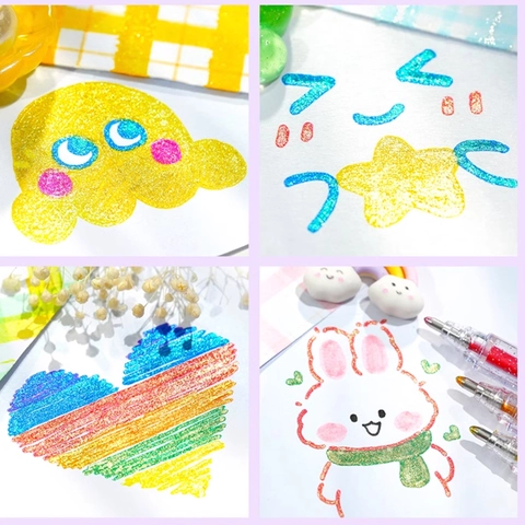 Glitter Gel Pennen Metallic Glinsterende Inkt Voor Journaling Tekenen Benodigdheden Bullet Punt DIY Briefpapier