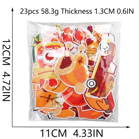Thanksgiving Fall Autumn Embroidery Patches Iron On Appliques Pumpkin Maple Leaf Turkey For Clothes Bags DIY Decoration
