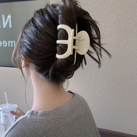 Molletta Per Capelli Grande Acetato Plastica Fermagli A Squalo Copricapo Elegante Versatile Per Donne Ragazze