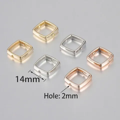 Cuentas Espaciadoras Cuadradas Huecas Conectores De Joyas De Plástico CCB Para Hacer Pulseras Y Collares DIY