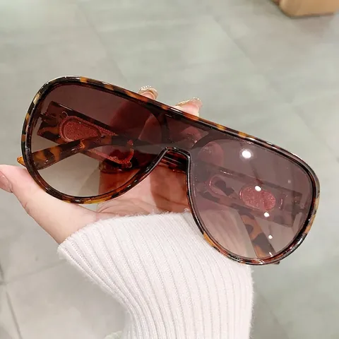 Occhiali Da Sole Aviator Montura Grande Moda Metallo Asta Traforata Lenti Sfumate Protezione UV400 Per Donna Uomo