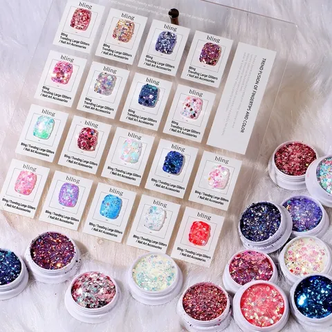 Holografische Chunky Nail Art Glitter Pailletten Gemengde Hexagon Luminous Glow In The Dark Decoratie DIY Manicure