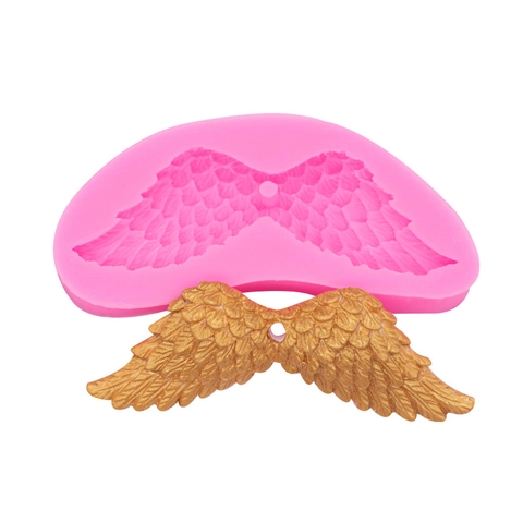 Moule En Silicone Ailes D'ange Texture Plume DIY Artisanat Pour Décoration De Gâteau Fondant Résine Chocolat