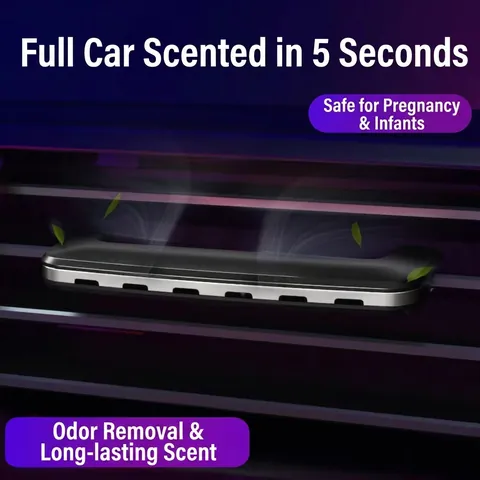 Car Air Vent Freshener Invisible Clip Slim Fragrance Strip Odor Eliminator Solid Balm Stick Automotive Interior Decor
